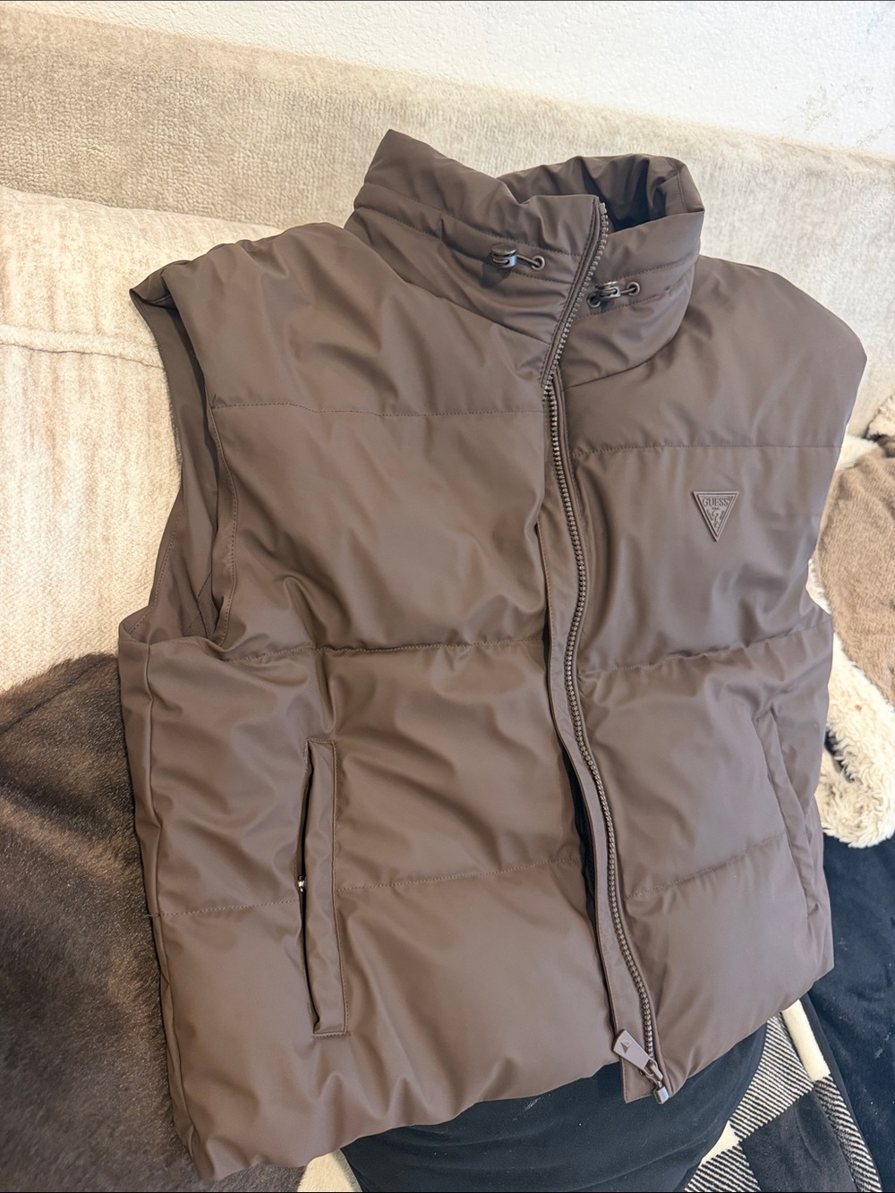 Men's Puffer Vest - Brown